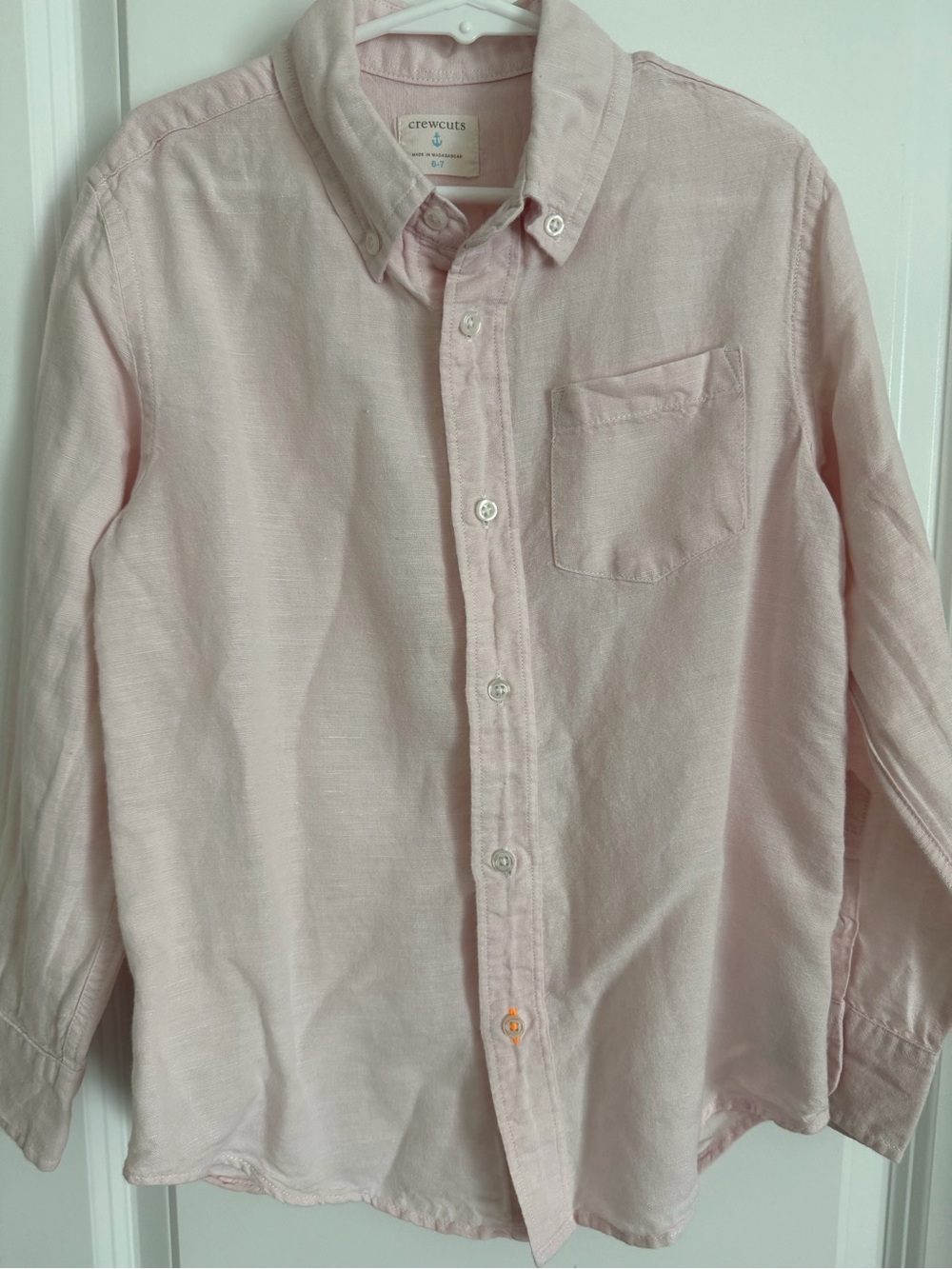 Crewcuts Light Pink Long-Sleeve Button-Down Shirt